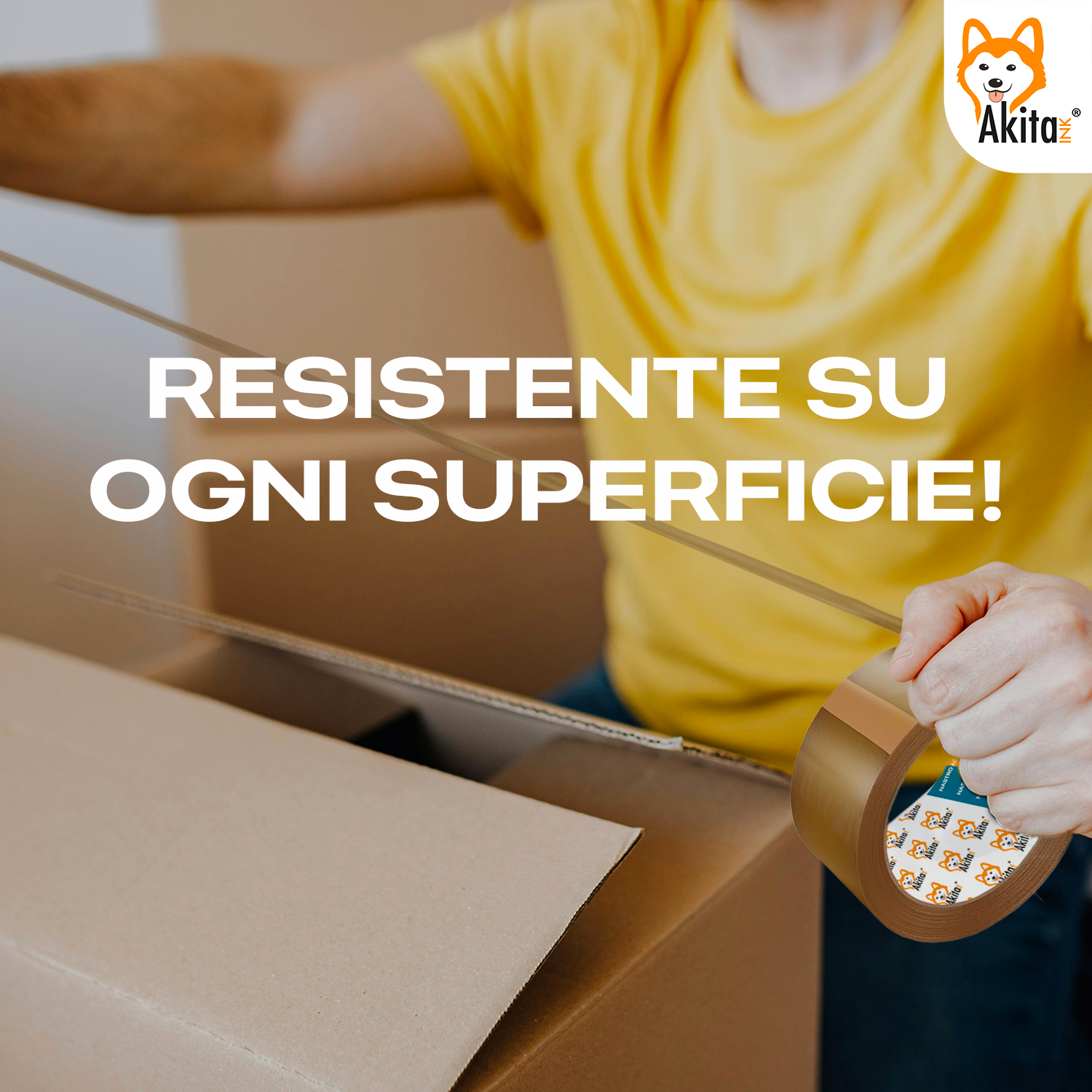 Akitaink Nastro Adesivo Avana 50x66mt Silenzioso foto 6